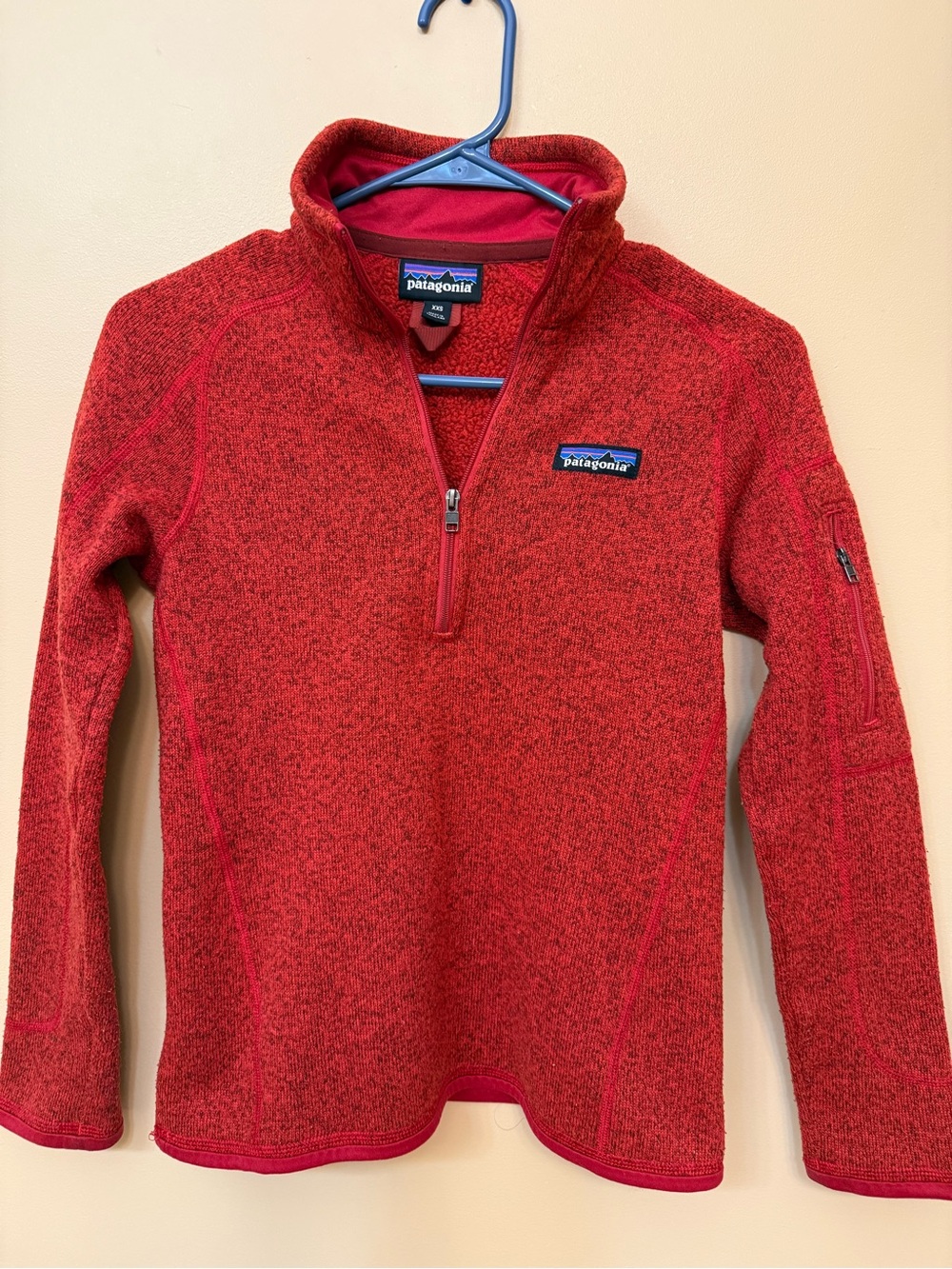 Patagonia Kids Red Half-Zip Fleece Pullover